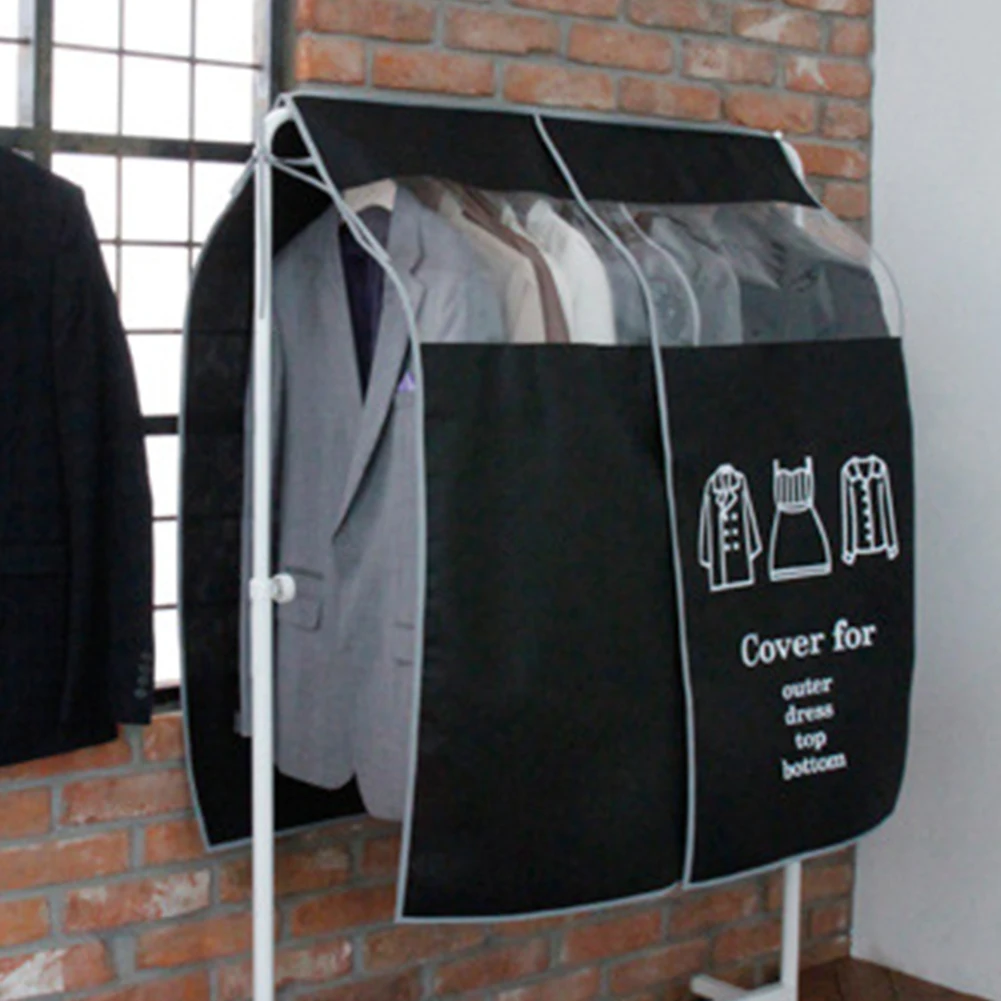 Защитный шкаф Органайзер вешалка платье чехол для хранения Пальто Прозрачный для одежды костюм подвесной чехол для одежды для защиты от пыли Чехол нетканый