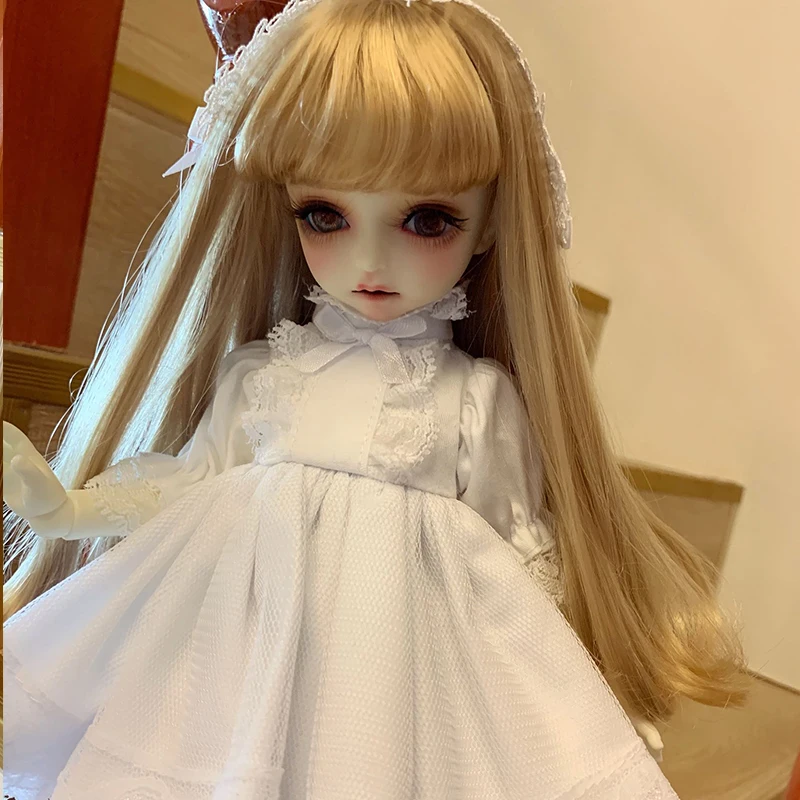 BJD кукла платье 1/6 платье одежда костюм белое платье+ повязка для волос+ носки для 1/6 1/4 BJD Blyth платье для куклы кукла аксессуары