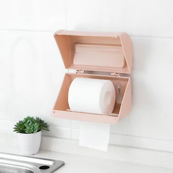 

Toilet hole-free sanitary tissue box waterproof roll paper holder wall-mounted toilet tissue holder tissue box
