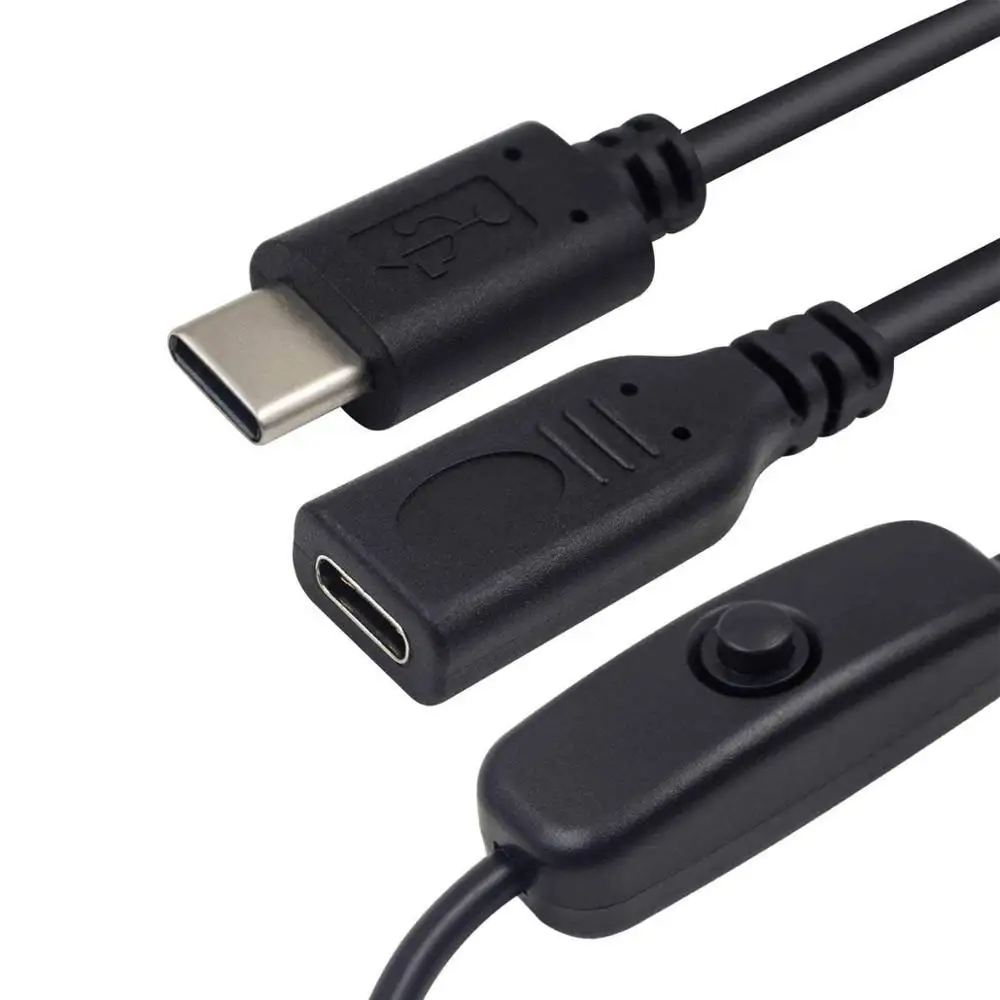 

Pastall Raspberry Pi 4 Power Switch USB Type C Male to Female USB-C for Raspberry Pi 4B (5Pack)