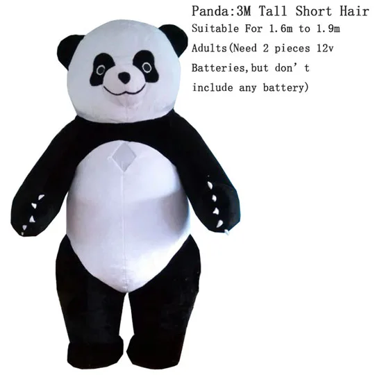 2 м/3M надувной китайский костюм-талисман в виде панды на Хэллоуин, вечерние костюмы для костюмированной вечеринки, платье для игр, рекламный костюм для взрослых, размеры от 1,7 до 1,88 м