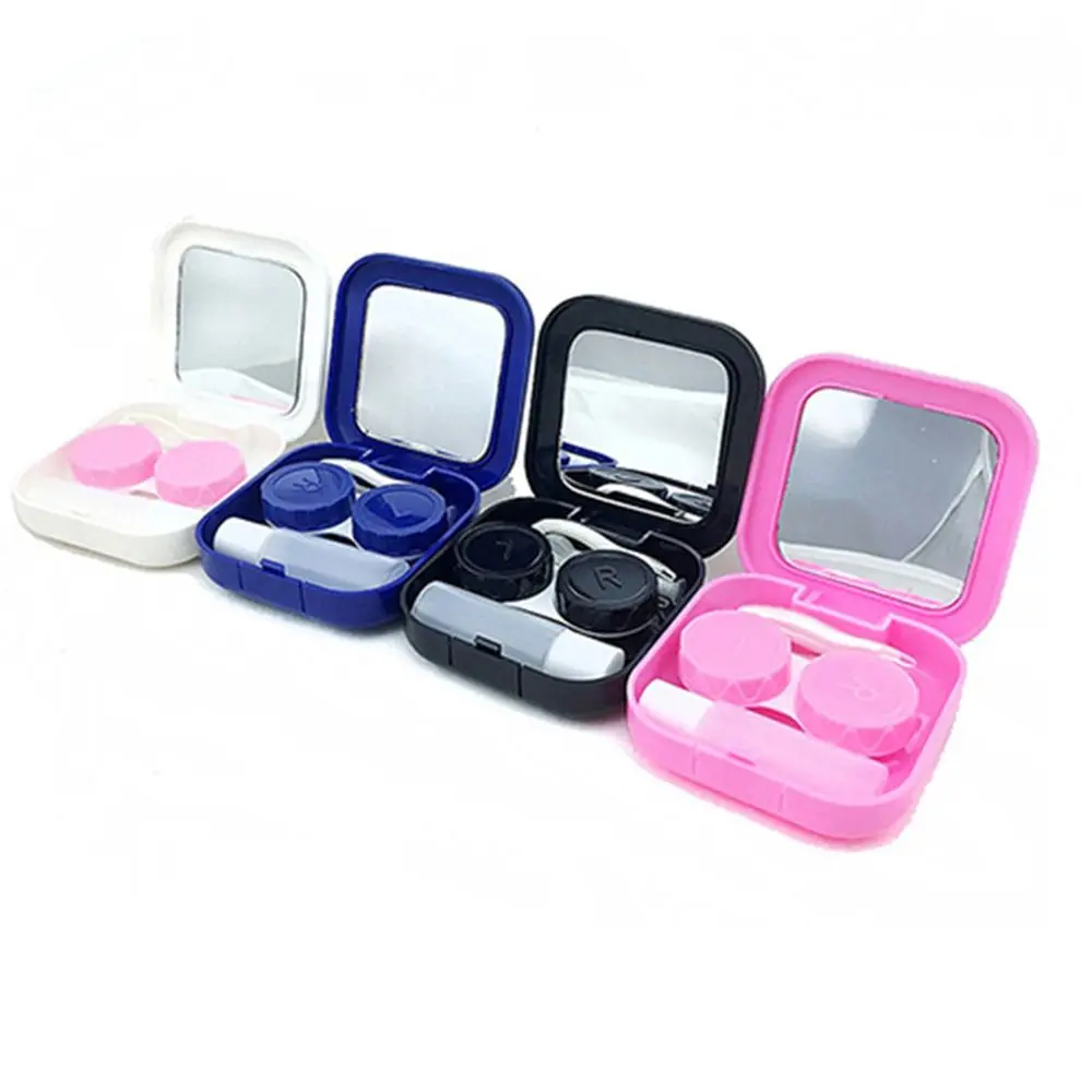 

1pc Portable Travel Classic Plastic Glasses Contact Lens Case for Eyes Care Kit Container Holder Lenses Box Men and Women