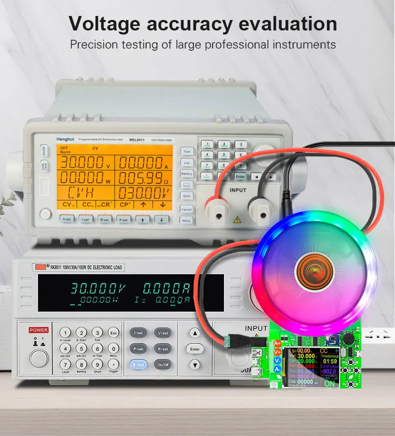 DL24/P Color 2.4" DC USB tester electronic load lithium battery capacity monitor discharge charge power meter supply checker APP 6