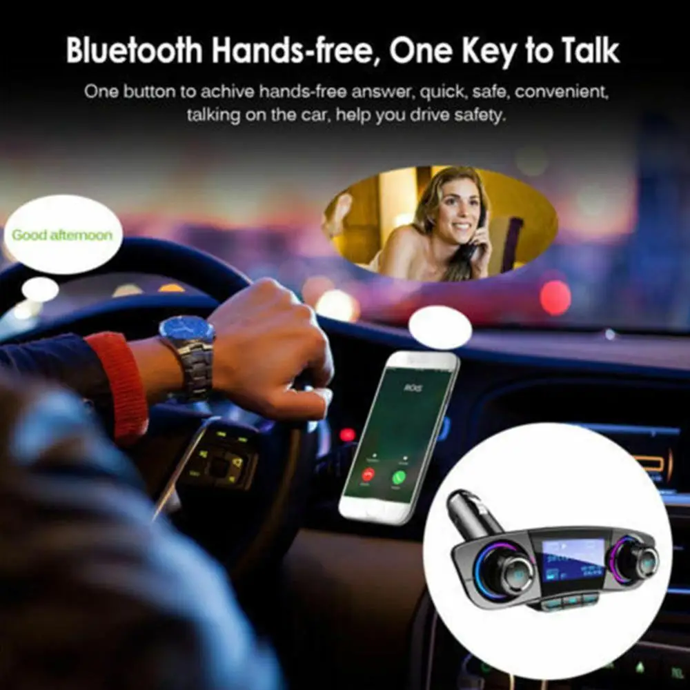 Bluetooth автомобильный комплект Hands Free Talking Car MP3 музыкальный плеер аудио fm-передатчик поддержка SD карта USB Автомобильное зарядное устройство Bluetooth FM