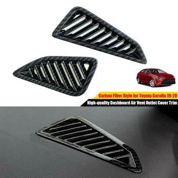 

Decoration Dashboard Cover Trim Air Vent Outlet Carbon Fiber Automotive
