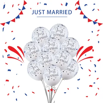 

12inch Just Married Balloon Latex Set Wedding decoration Engagement Decoration Party Supplies