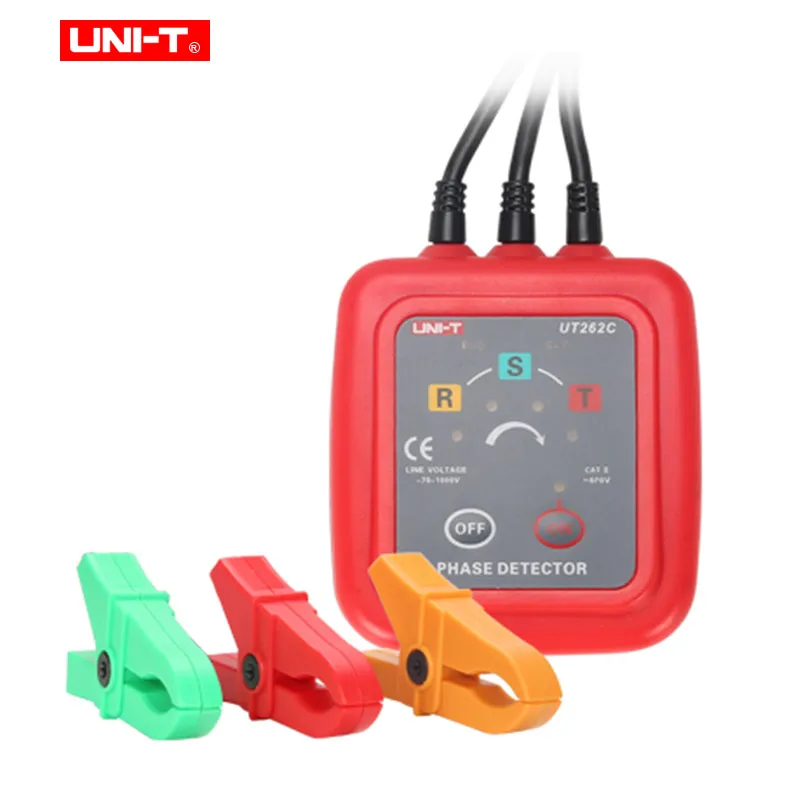 UNI-T UT262A UT262C Non-Contact 3 Phase Detector;live wire detection;phase identipcation;missing-phase judgment AC voltage meter