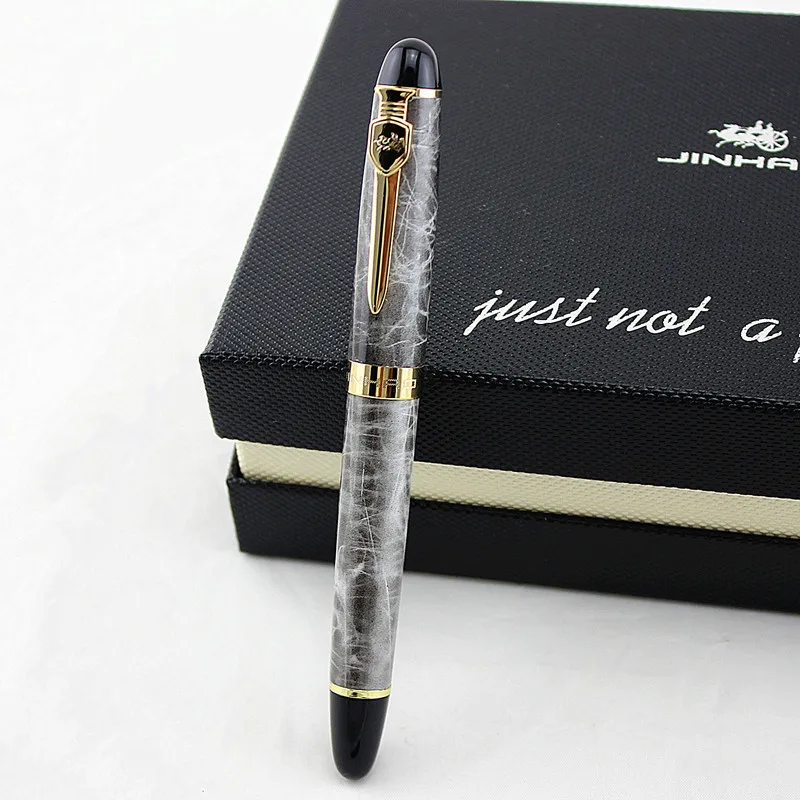 Jinhao X450A самопишущее перо полностью металлический золотой зажим роскошные ручки канцелярские принадлежности для студентов офисные школьные принадлежности - Цвет: Q