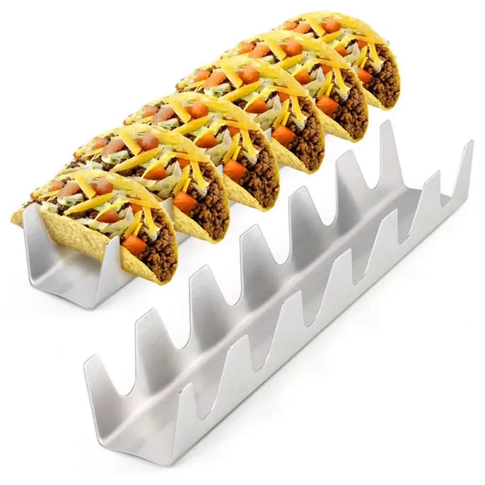 Держатель из нержавеющей стали Taco 6 слотов для еды Taco лоток для Taco блинов Tortillas