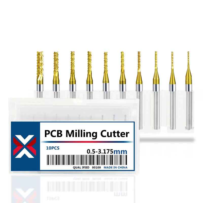 10pcs PCB Milling Cutter 1.2 mm Fräser Wolfram hm 3.175 mm CNC 