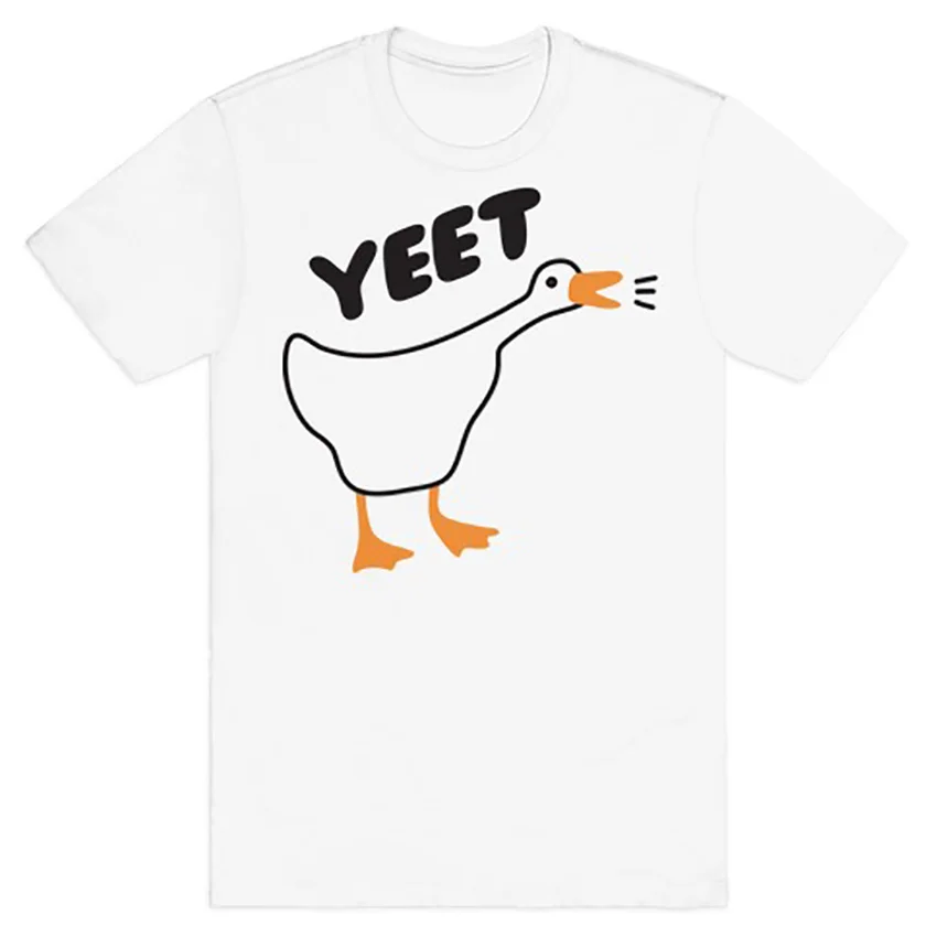 Футболка YEET Goose с изображением животных модная карикатура гусиная игра шутки и