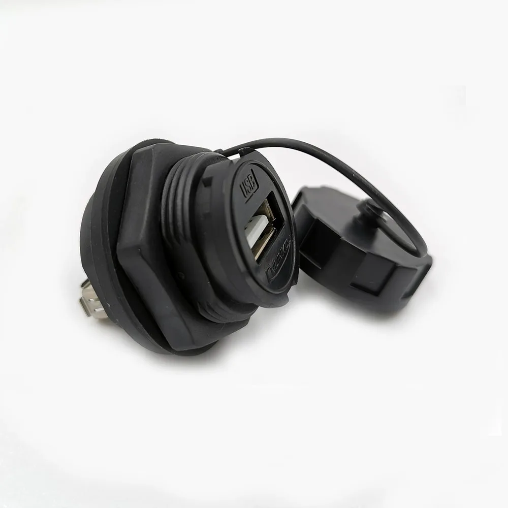 1/2 Bayonet 1.5A 방수 IP67 USB 2.0 커넥터 암 소켓 방진 캡 패널 마운트 USB 데이터 통신 전송|커넥터 ...