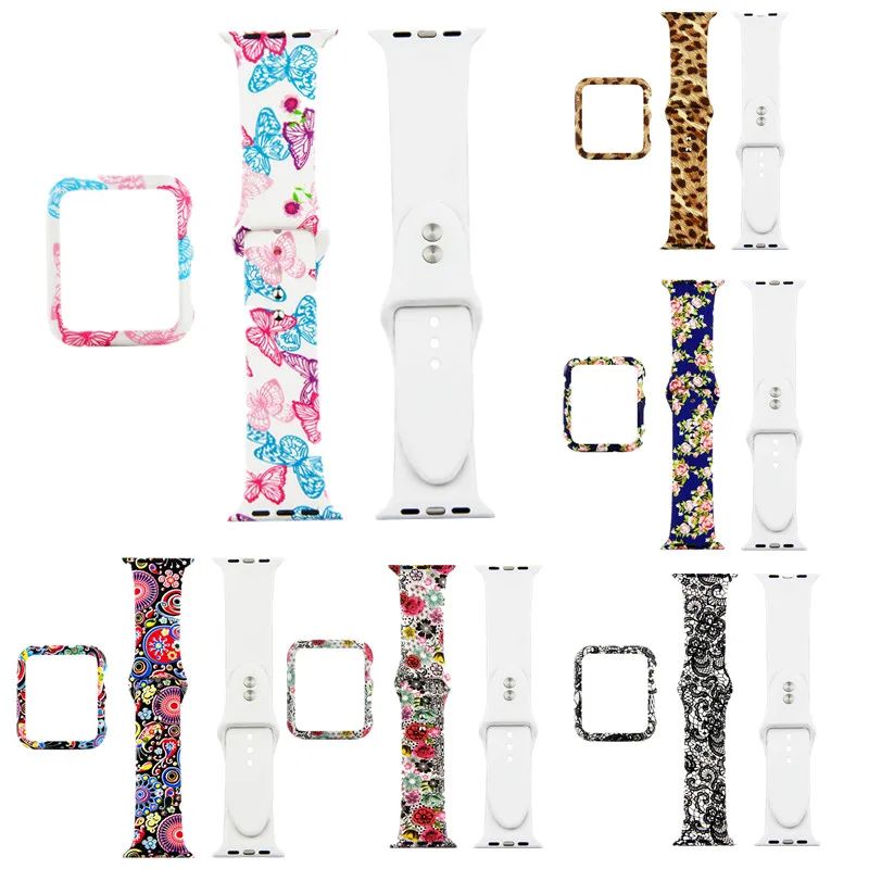 Ремешок и защитный чехол для смарт часов Apple Watch Series 6 5 4 3 2 1 браслет наручных iWatch 44