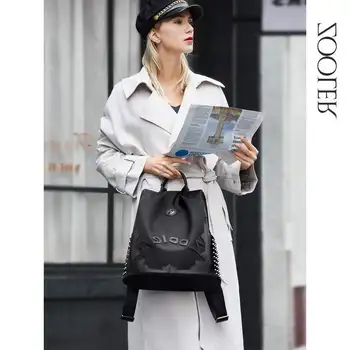 

Fashion ZOOLER Nylon &cowhide backpack luxury backpacks large capacity top quality women travel bag letter backpacks Bolsas#8395