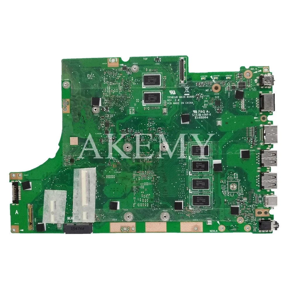 AKEMY TP501UB материнская плата для ноутбука ASUS VivoBook Flip TP501U TP501UB TP501UQ материнская плата ТЕСТ ОК 4 грамма I7-6500U GT940M