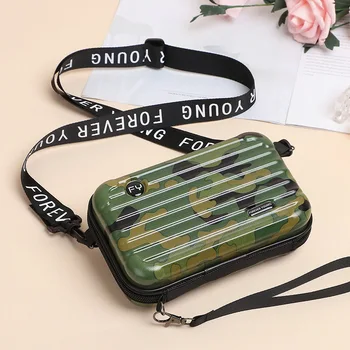 

2020 New Women's Bag Messenger Shoulder Bag PC Cosmetic Bag Mini Suitcase Net Red Box Bag Small Bag Female