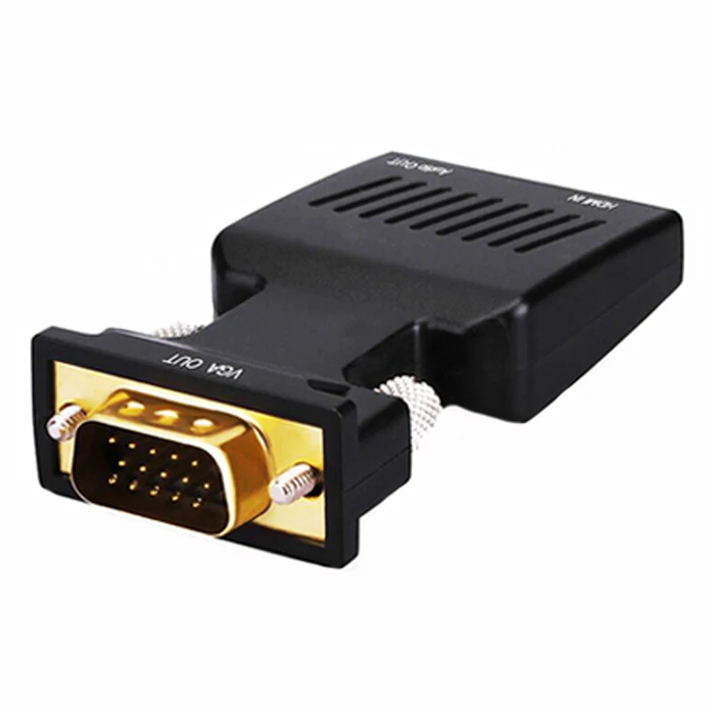 vga to hdmi 1 Basix VGA мужчина к HDMI Женский конвертер с аудио-адаптером кабели 1080P для HDTV монитор проектор ПК PS3 адаптер конвертер - Цвет: vga to hdmi 1