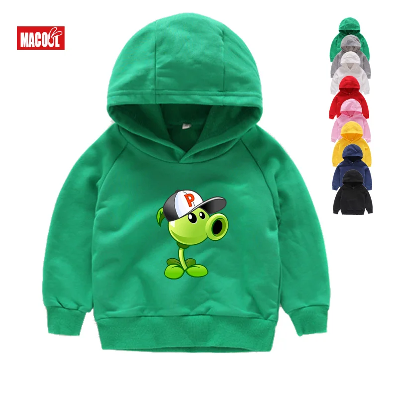 toddler boy hoodie Children Sweatshirts Plants Vs Zombies Funny Kids Cartoon Game Baby little Girl Casual winter Long sleeves