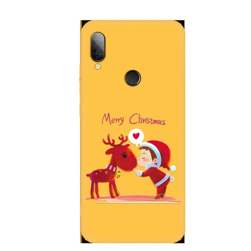 Рождественский подарок чехол для xiaomi mi 9t 8 9 se чехол Чехол для redmi note 8 7 6 k20 pro Силиконовые Мягкие Мультяшные из ТПУ Новогодняя задняя крышка - Цвет: 1