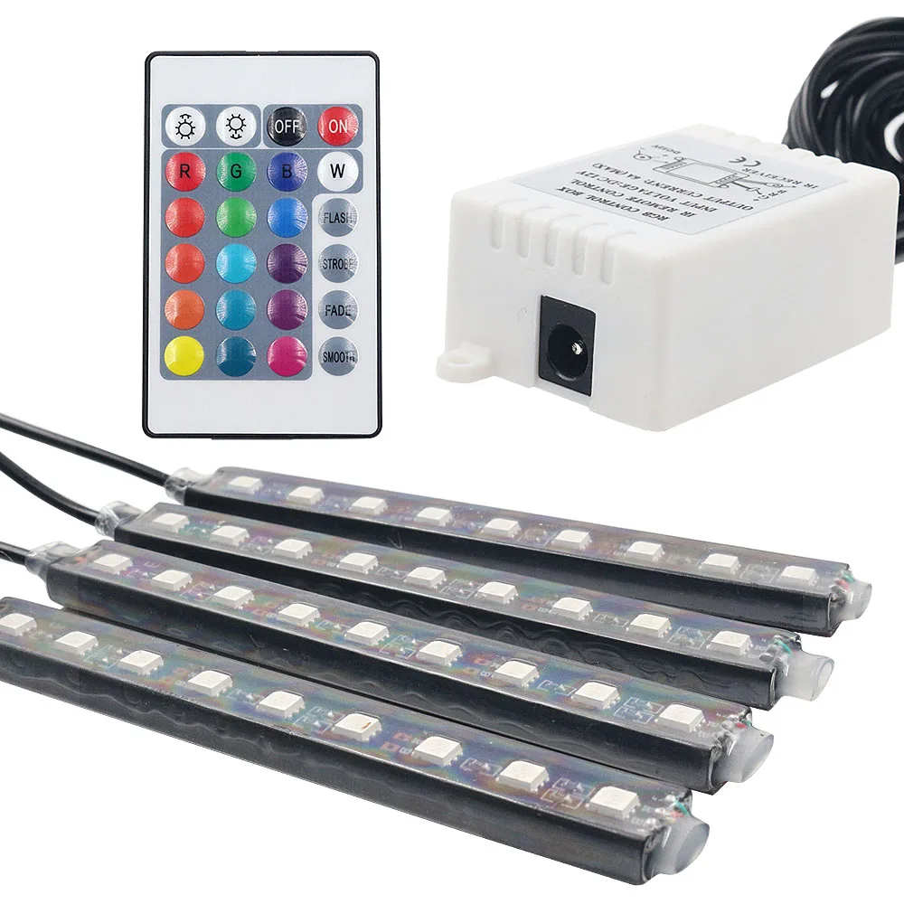 Светодиодная декоративная ленсветильник RGB для автомобиля декоративные лампы