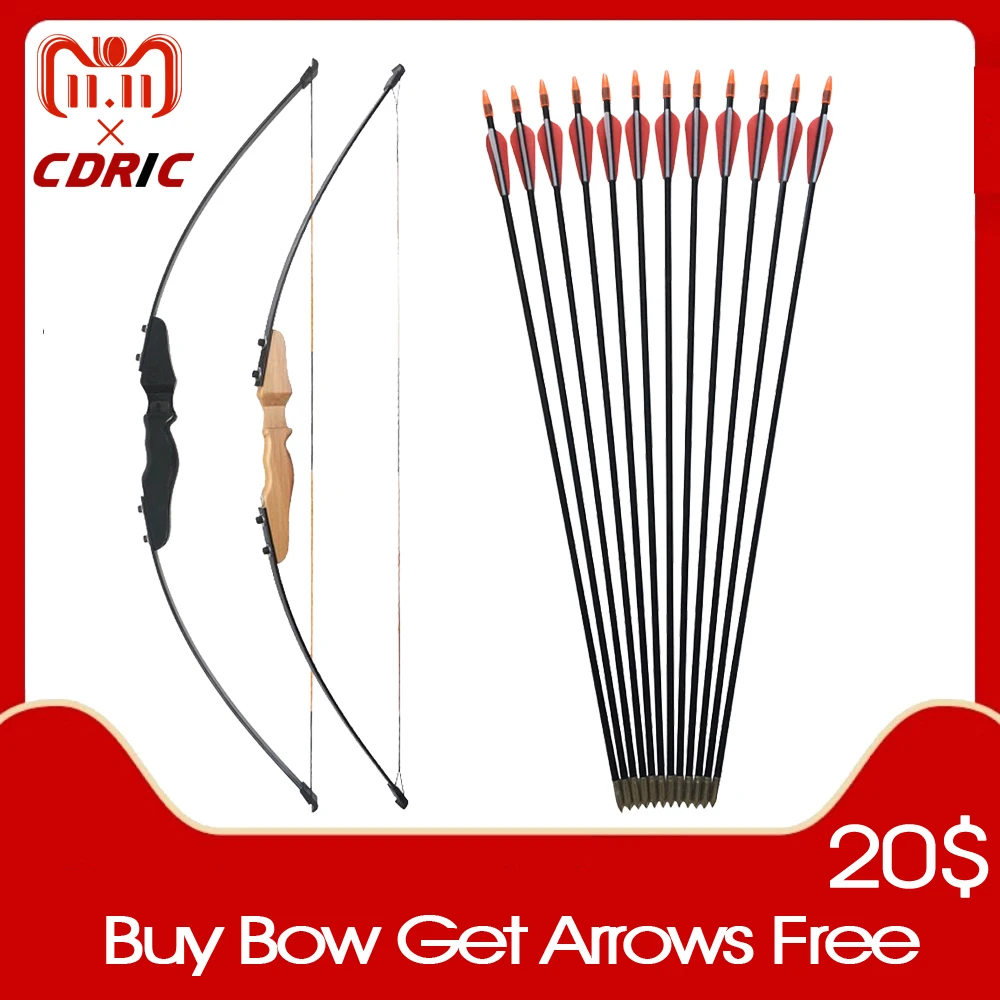 Billig 30 40Ibs Gerade Bogen Split 51 Zoll Eintrag Bogen und Mixed Carbon Pfeile Für Kinder Jugend Bogenschießen Jagd Schießen