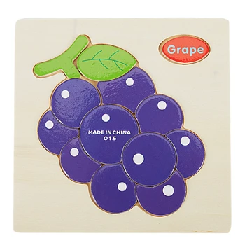 

3D Wooden Puzzle Jigsaw Toys For Children Wood 3d Cartoon Animal Puzzles Intelligence Kids Early Educational Toys for children