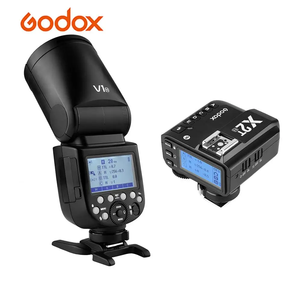 Godox V1N профессиональная вспышка для камеры Speedlite+ X2T-N i-ttl Беспроводная вспышка триггер с круглой головкой HSS для камеры Nikon D750 D850 Z7
