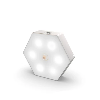 

6leds Motion Sensor Lamp USB charge PIR Bedside Night Light for Home Bedroom Cabinet Portable Indoor Lighting Wall Lamp