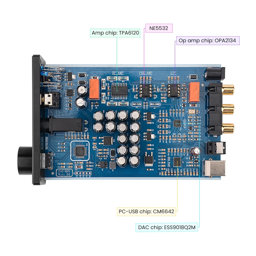 AIYIMA A5 PRO Headphone Amplifier USB DAC 24BIT
