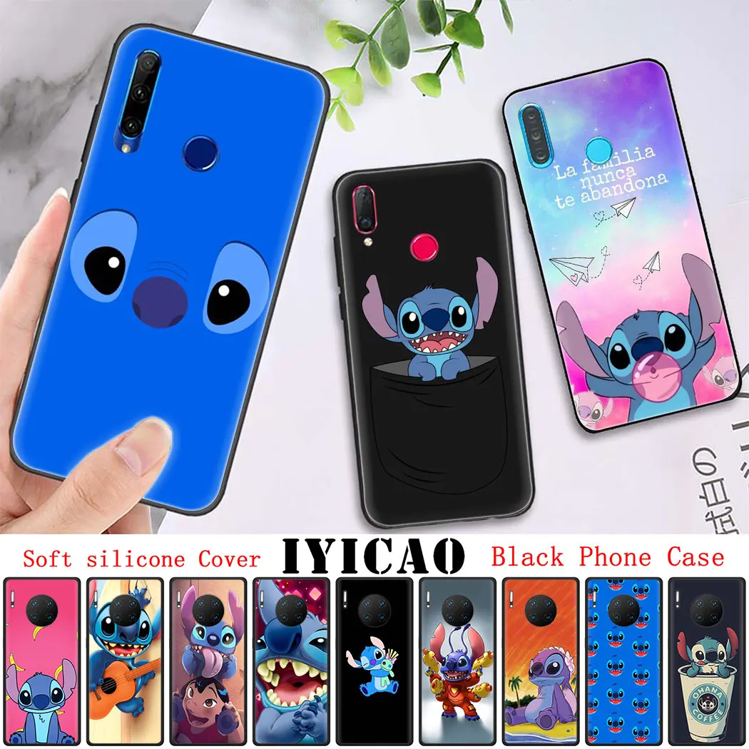 Мягкий силиконовый чехол для Huawei Mate 10 20 30 Pro Lite Y6 Y7 Y9 Prime Y5 черный телефона Lilo Stich Ohana