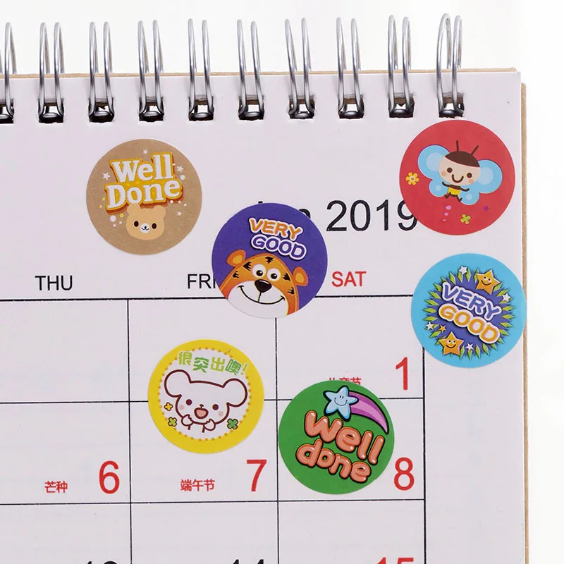  10sheets/pack Stickers Stars/Cartoon Animals for Scrapbook Paper Rewards Teacher Kindergarten Stude - 4000060605659