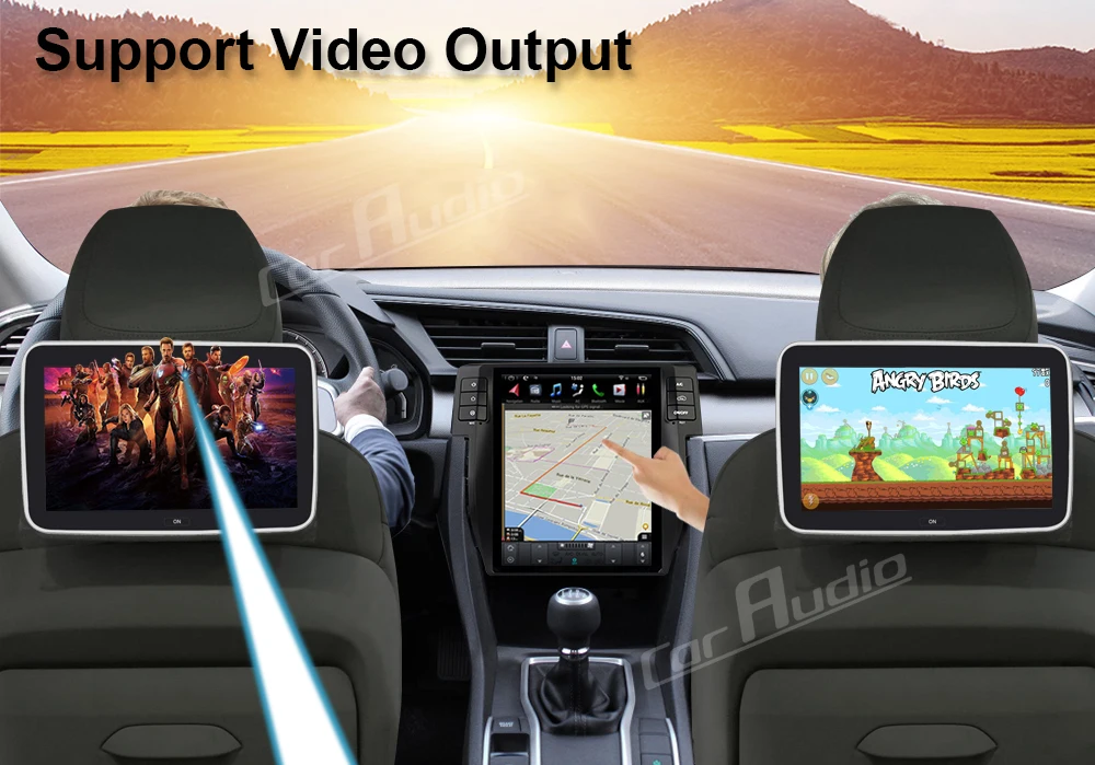 10," вертикальный экран Tesla стиль Android автомобильный DVD gps навигация радио плеер для Honda Civic ram 4 Гб шесть ядер