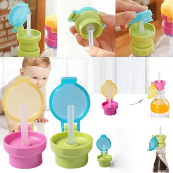 

Water Drinking Bottle Cup Cap Cover Replacement With Food Grade Safe Straw