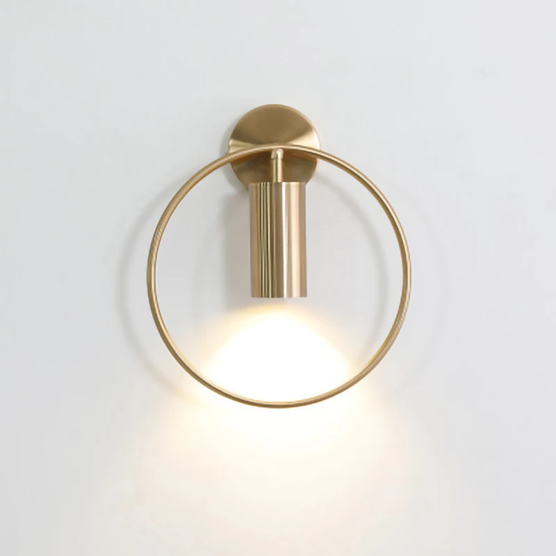 

Nordic Simplicity Light luxury GU10 LED wall lamp indoor besroom bedside living room round wall sconces loft aisle light fixture