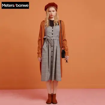 

Metersbonwe Long Knitted Cardigan sweater Women Spring Autumn Simple Office Lady Clothing Fashion Cardigan for Female OL