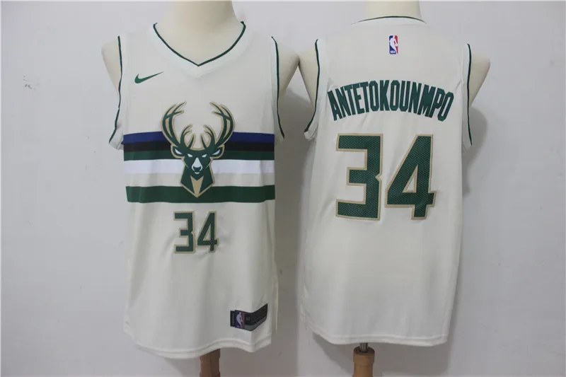 for men Free shipping A+ quality Mens Adult#34 Giannis Antetokounmpo Jersey Milwaukee - Цвет: for men