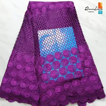 

New Arrival African Cord Lace Cotton Fabrics For Indian Nigerian Women Wedding Bride Dresses Laces Material Water Soluble Fabric