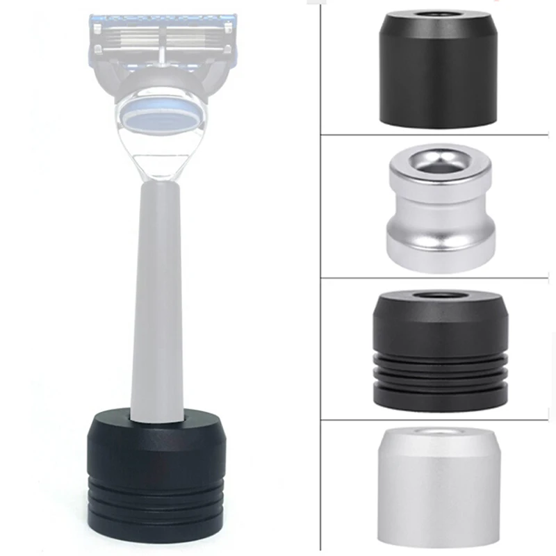 

Round Shaver Razor Stand Stable Base Portable Zinc Alloy Shaving Holder Bathroom Salon Barber Tools