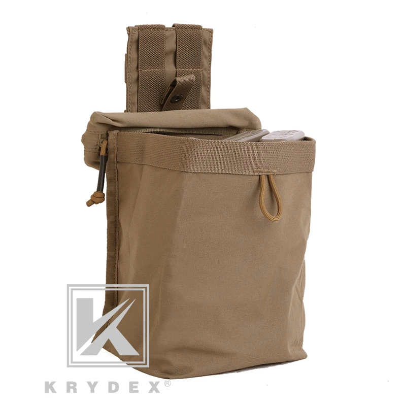 KRYDEX Tactical Flex Drop Magazine Organizer для AR15 Mags на молнии, подсумок для журналов, MOLLE, потайная сумка на молнии - Цвет: CB