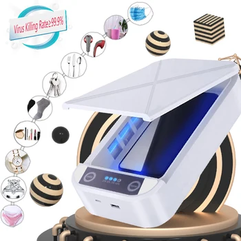 

Safety UV Phone Sterilizer Box Jewelry Phones Cleaner Sanitizer Disinfection Cabinet with Aroma Esterilizador For Mask