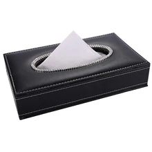 Коробка для салфеток из искусственной кожи со стразами центральная консоль автомобильный подлокотник блестящая коробка для салфеток YAN88