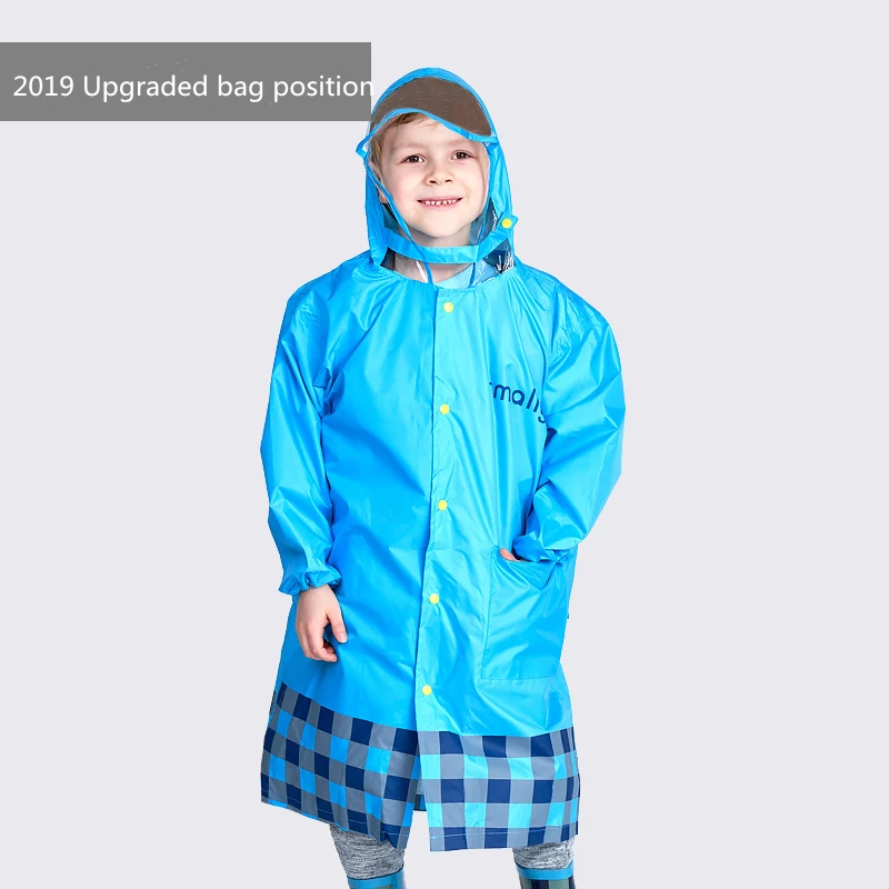 Детский плащ; милый детский плащ; Капа De Chuva Infantil; водонепроницаемый детский плащ-дождевик; пончо; плащ-дождевик с чехлом - Цвет: blue