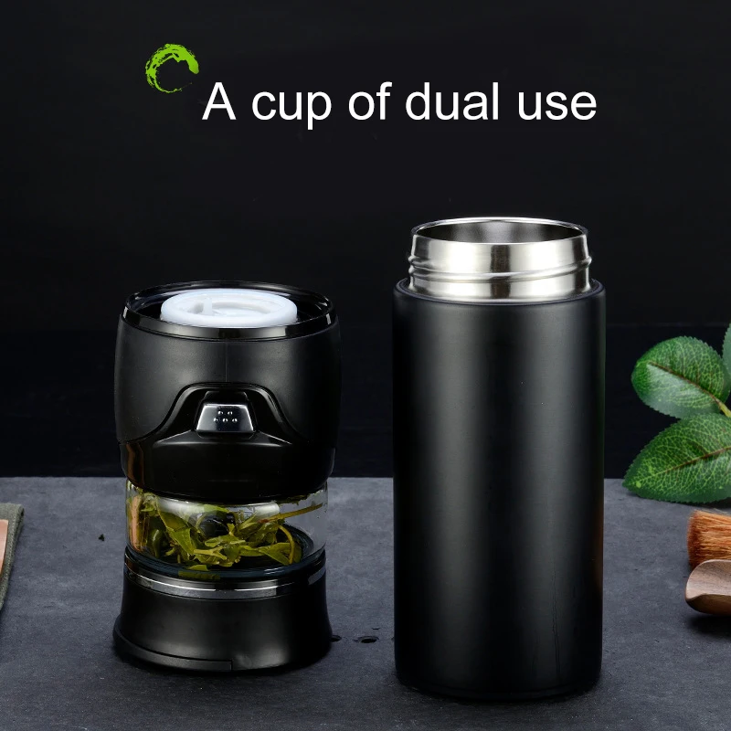 

Portable Tea Insulated Cup Glass Tea Water Bottle with Separation Cup SLC88