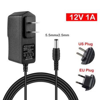 

EU/US Plug output 12V/1A Switching AC100-240V 50/60Hz Power Supply Adapter 0.9M Cable for Light Routers Speakers Home Appliances