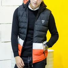 Стиль, осень и зима, мужской жилет, корейский стиль, хлопок, с подкладкой, одежда для мужчин, тонкий, подходит, хлопок, пальто, жилет, Молодежный, повседневный
