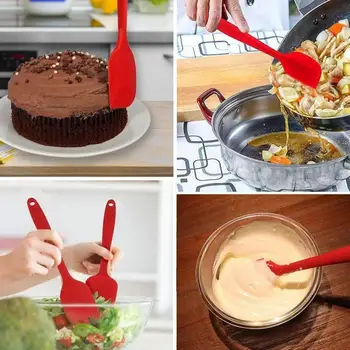 

Set of 6 Silicone Cooking Set Including Brush, Spatula, Non-Stick and Heat Resistant, Silicone Spatula for Cook& Baking