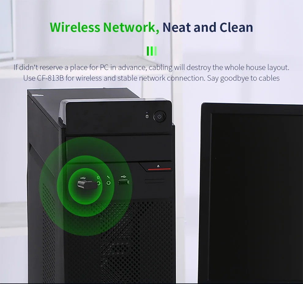 Mới 650Mbps Mini Không Dây Wifi Bluetooth4.2 USB 2 Băng Tần Mạng RTL8821CU 2.4 + Đen 5.8G WiFi bộ Chuyển Đổi Ac Cho Máy Tính network adapter