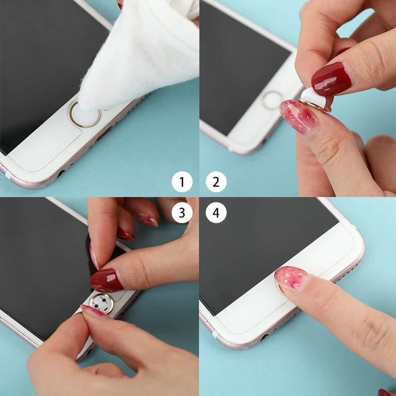 Милая мультяшная сенсорная домашняя наклейка на кнопку для iPhone 5 5S 6 7 8 Plus для iPad Air 2 мини-клавиатура для идентификации отпечатков пальцев