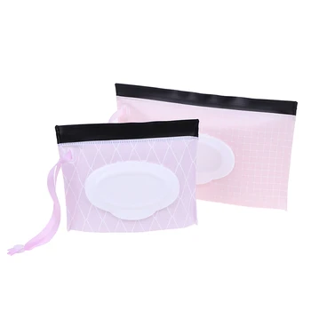 

Eco-Friendly Baby Wipes Box Wet Wipe Box Cleaning Carrying Bag Clamshell Snap Strap Wipe Container Case Changing Accessories