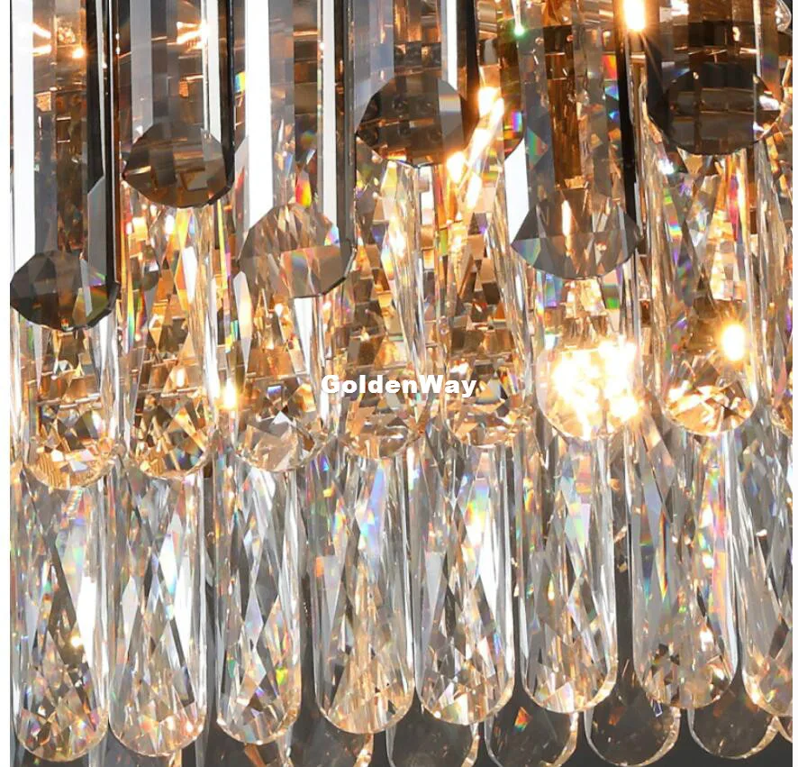 Современные прямоугольные Хрустальные подвесные светильники l75см Decora Подвесная лампа для ресторана, гостиной, спальни, кабинета, домашнего освещения